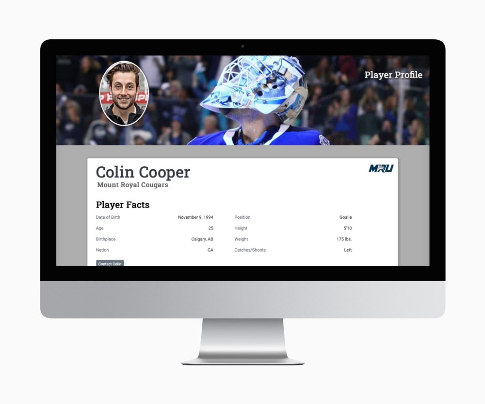 Computer with Sample Profile Displayed
